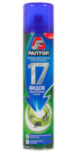 Raptor Professional uničenje 17 vrst žuželk