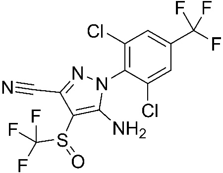 Insekticid Fipronil: Kemična formula