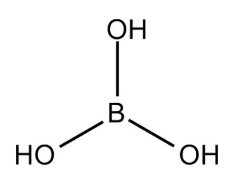 Borinska kislina: Kemijska formula (H3BO3)