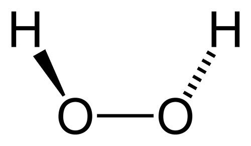 Strukturna formula za vodikov peroksid