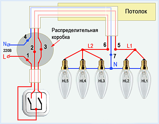 Connect A Chandelier With Three Wires, 3 Wire Chandelier Wiring Diagram