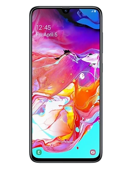 Samsung Galaxy A70 avec chargement rapide