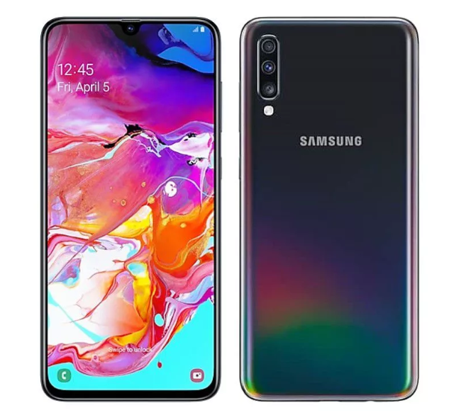 Samsung Galaxy A70 sous 20