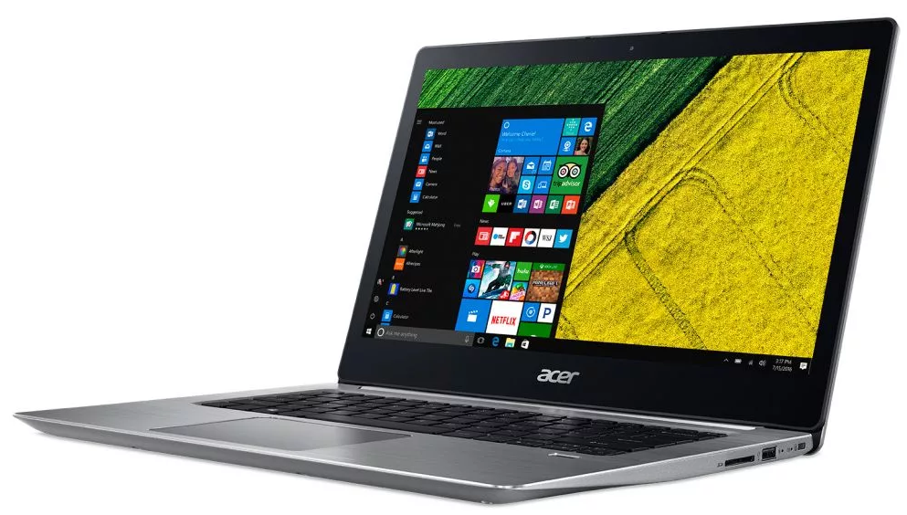 Acer SWIFT 3 (SF314-54G-554T) (Intel Core i5 8250U 1600 MHz / 14" / 1920x1080 / 8 Go / 256 Go SSD / DVD no / NVIDIA GeForce MX150 / Wi-Fi / Bluetooth / Linux) 14 pouces