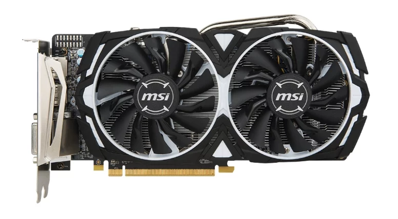 MSI Radeon RX 570 1268 MHz PCI-E 3.0 8192 Mo 7000 MHz 256 bits DVI HDMI HDCP Armor OC