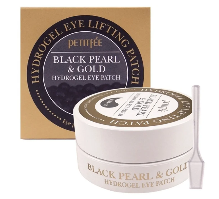 Petitfee Black Pearl & Gold Hydrogel Eye Patch avec extrait de perle noire et particules bio-or