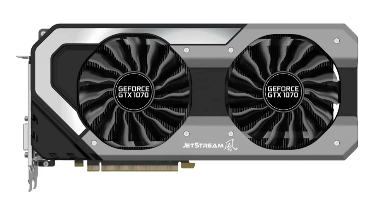 Palit GeForce GTX 1070 1506 MHz PCI-E 3.0 8192 Mo 8000 MHz 256 bits DVI HDMI HDCP JetStream