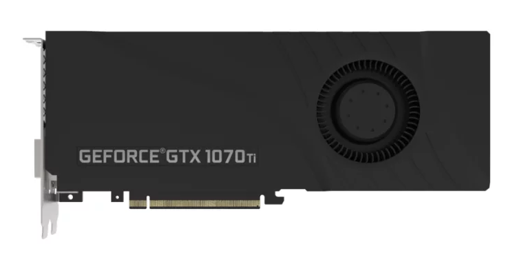 Modèle de PNY GeForce GTX 1070 Ti 1607 MHz PCI-E 3.0 8192 Mo 8000 MHz 256 bits DVI HDMI HDCP Blower