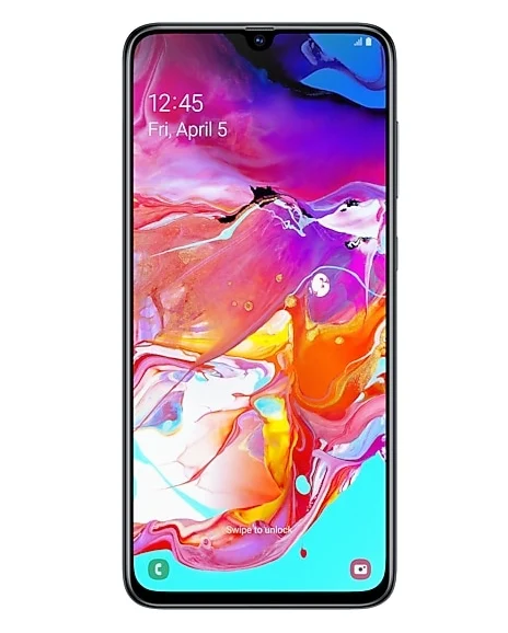 Samsung Galaxy A70 avec une frange